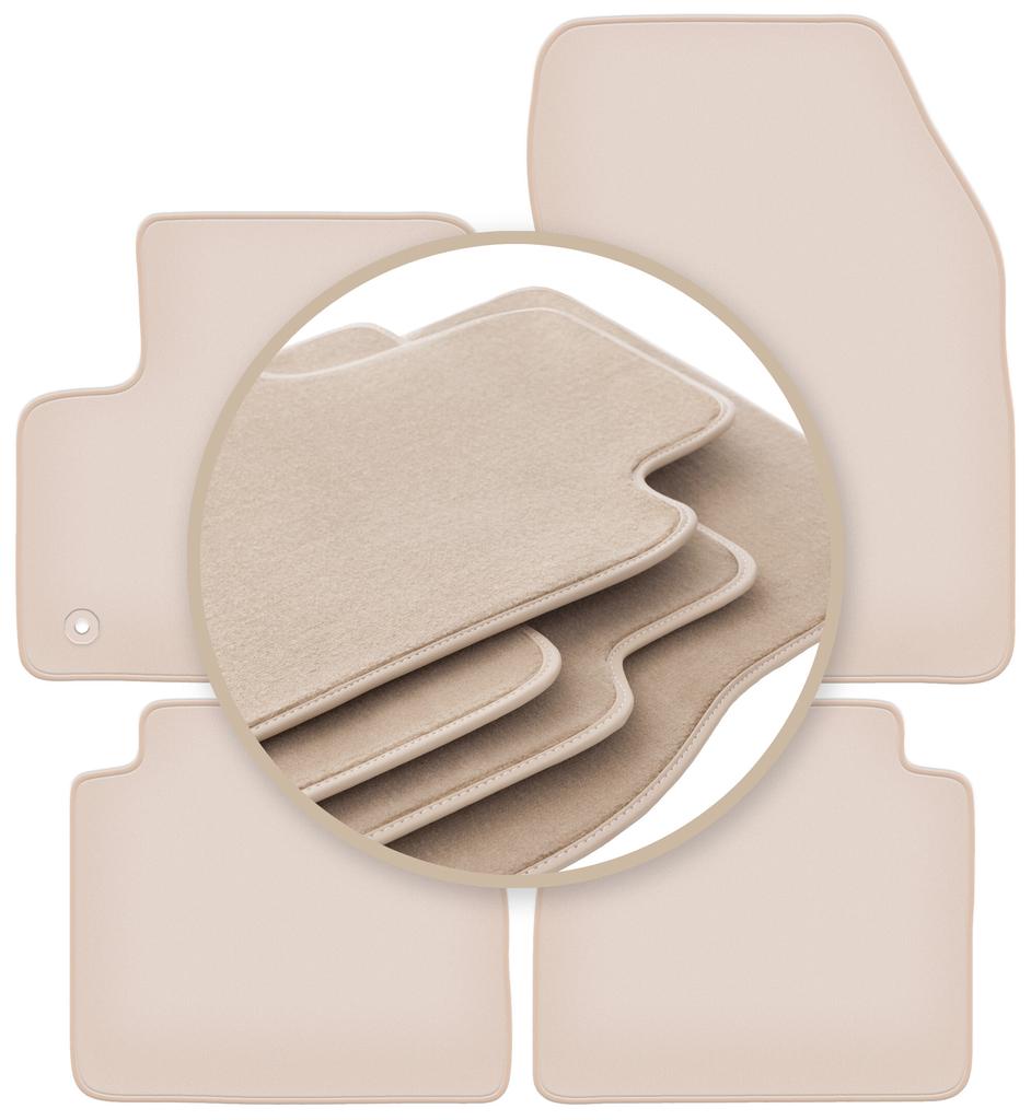 PREMIUM beige floor mats for: Citroen e-C4 hatchback 2021-
