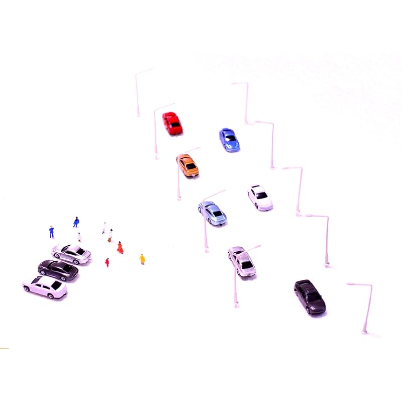 Диорама набор уличных фонарей масштаб 1/200 человек 100 тел автомобиль 10 единиц один 10 частей N-колеи, модель железной дороги макет модели архитектурная модель