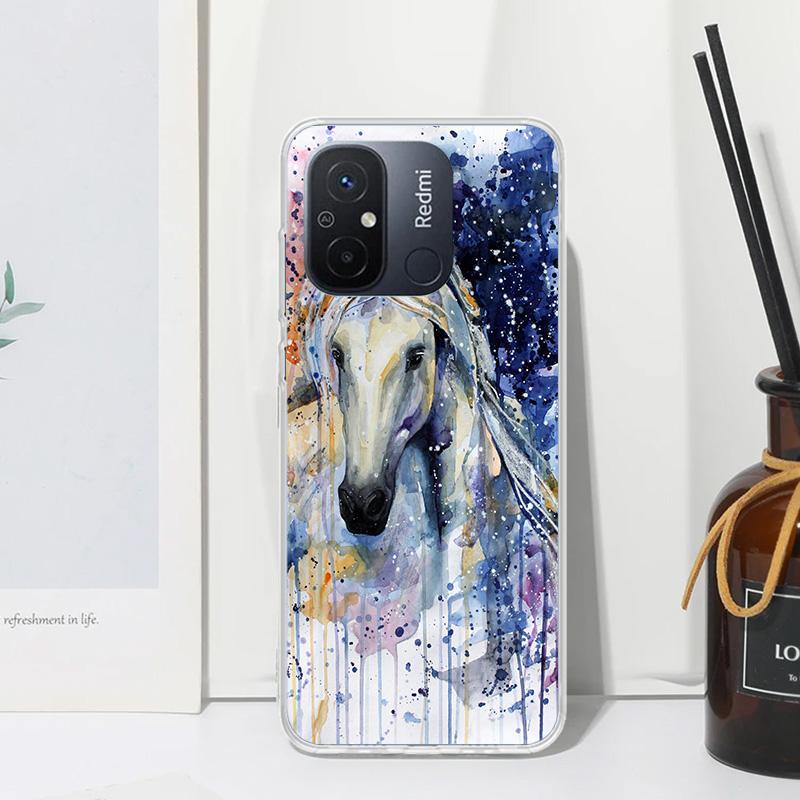 Масляная живопись Животное Лошадь Чехол для телефона Для Xiaomi Redmi 14C 13 13C 12 12C 10 10A 10C 9 9A 9C 9T 8 8A 7 7A 6A 6 Pro K80 K70 K60 K40