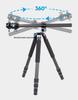 Carbon Fiber Dual-Camera Gimbal Tripod with Monopod & Horizontal Crane Arm for Panorama and DSLR Photography