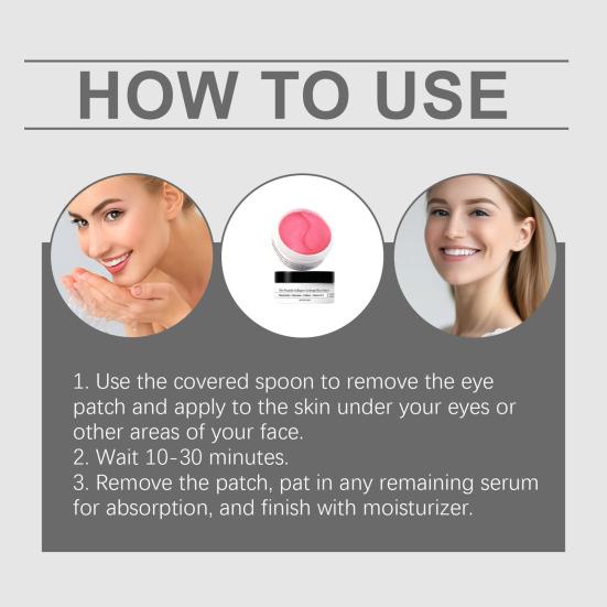 Eye Bags Remover Patch 60 Pcs Collagen Patches, Peptide Mask for Puffiness Dark Circles, Circle Treatment Hydrating Gel under Fine Lines, Skin Firming