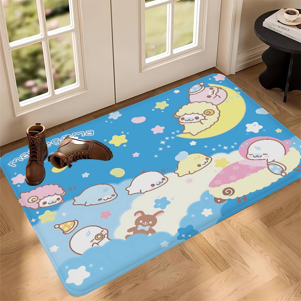 Cute Mamegoma Bathroom Mat Anti-slip Absorb Water Long Strip Cushion Bedroon Mat Welcome Doormat