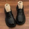 Japanese College Style Thick Bottom Basic Style Small Leather Shoes for Women New Spring and Autumn All-Match Round Head Pumps Tide