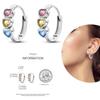 Серьги-кольца из серебра 925 пробы для женщин, сверкающие серьги Pave Cz, роскошные ювелирные изделия