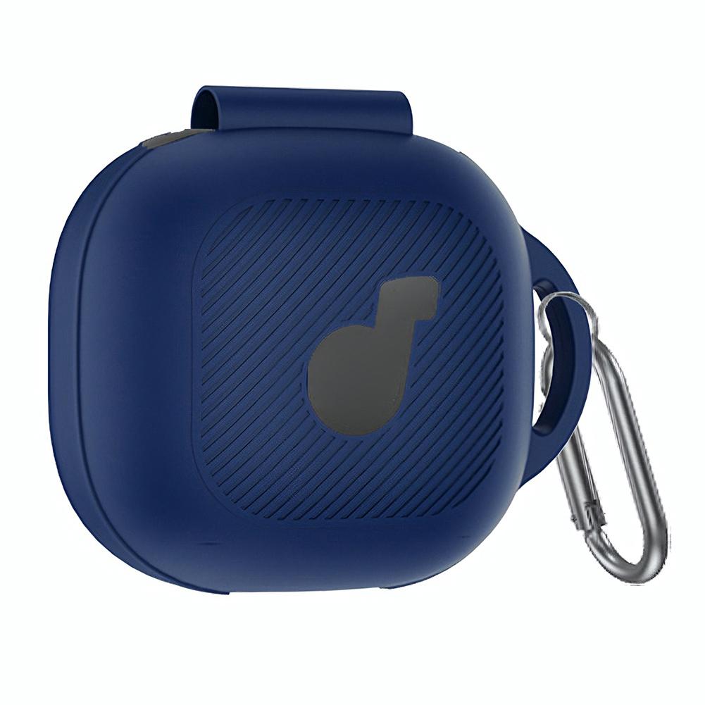 Силиконовый чехол с карабином Защитный чехол-скин Ударопрочный чехол для наушников Чехол-крышка Виден светодиод и логотип для Anker Soundcore P40i