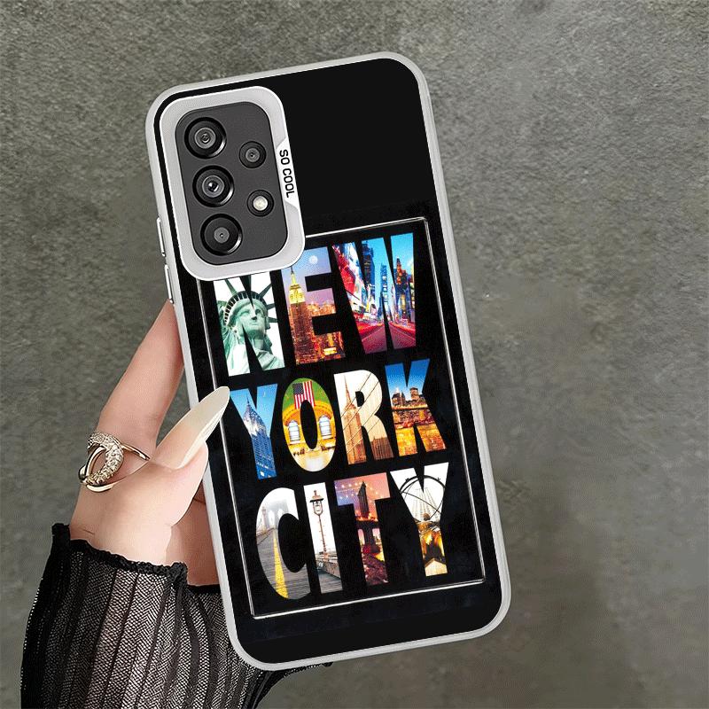 Мягкий чехол для телефона NYC New York City для Samsung A17 A16 A15 A14 A13 A57 A56 A55 A54 A53 A37 A36 A35 A34 A33 A26 A25 A24 A23 A52