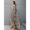 Women Plus Size Leopard Print Polka Dot Beach Cover Up Loose Long Dress Swimsuit Cover Up
