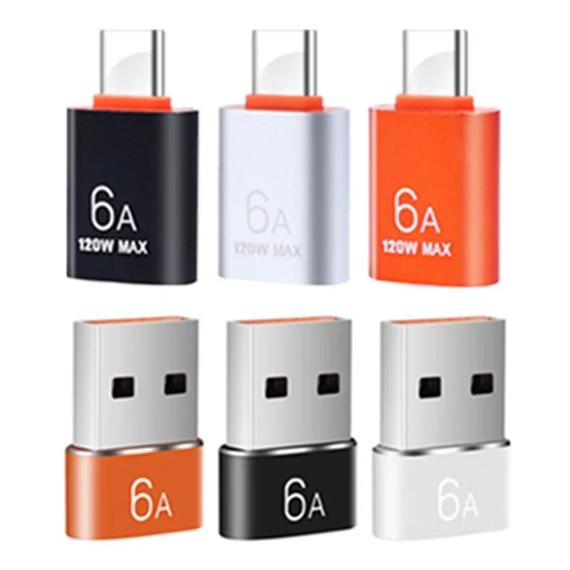 6A USB на Type C OTG Адаптер USB-C Папа на Type-c Мама Конвертер Зарядного Устройства Для Samsung S24 Xiaomi MacBook Адаптер Передачи Данных