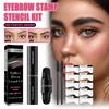 Набор трафаретов для бровей Jaysuing Eyebrow Stamp Stencil Kit Natural Hairline Powder 1 * Отпечаток бровей / 2 * Кисть для бровей /