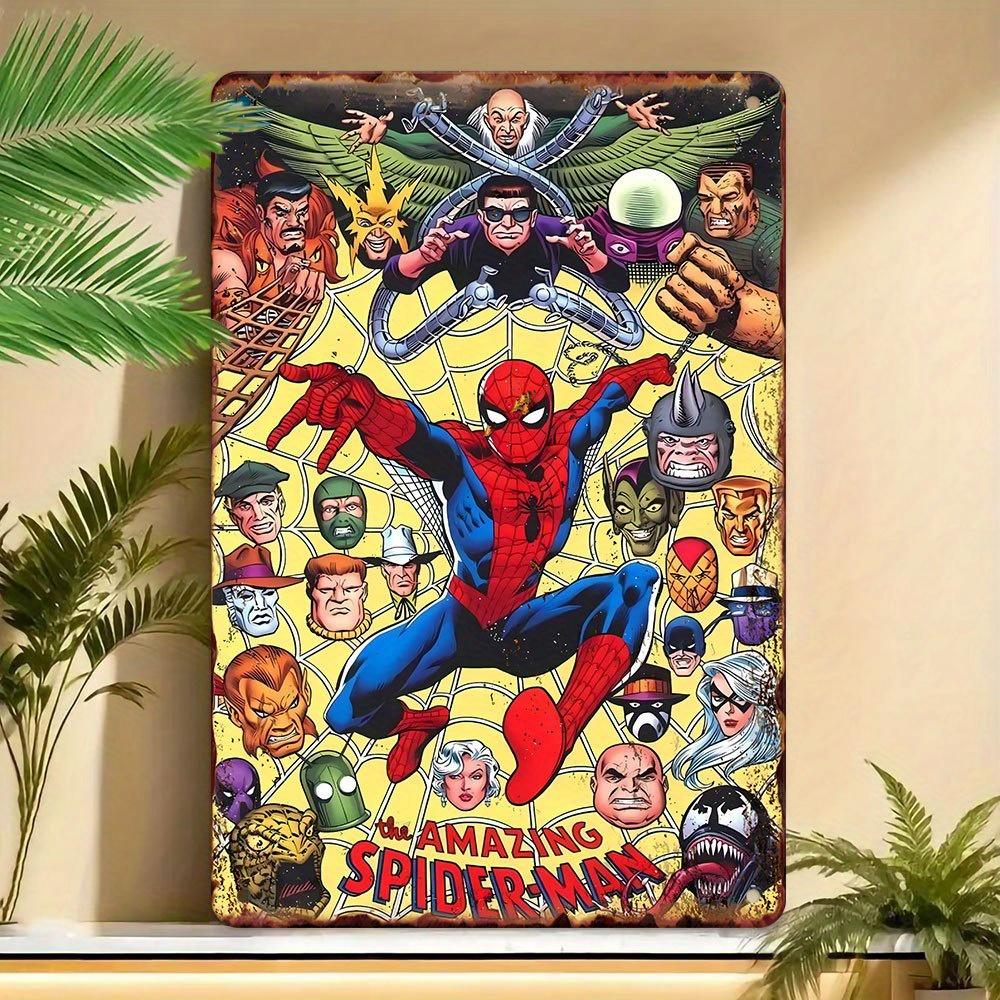 Металлическая табличка Marvel Superhero с Халком добавляет яркие элементы в тематическую комнату, идеально подходит для стен, классных комнат, домов, О