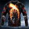 Hoodie Men Punk Skull 3D Print Fashion Skeletor Y2k Graphic Casual Goth Streetwear Long Sleeve Pullover Spring Autumn Oversized Top