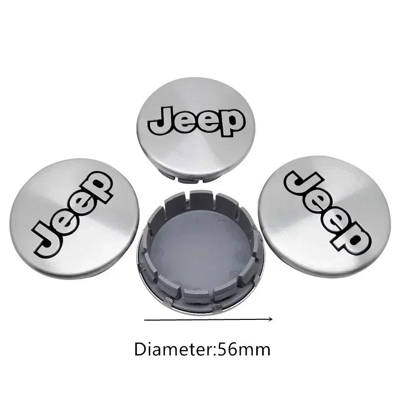 56/64mm Car Wheel Center Hubcaps Cover Badge for Jeep Tj Compass Grand Commander Cherokee Renegade Liberty Patriot Accessories