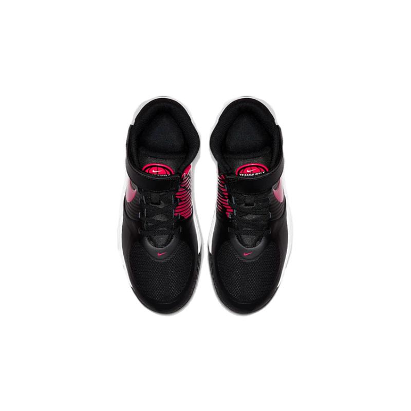 Nike Team Hustle D 9 FlyEase Mid Top Basketball Shoes Black Red Sneakers BV2952-061