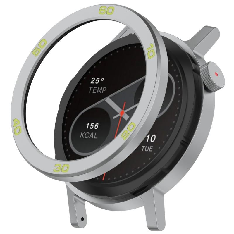 Bezel Rings Screen Protector for CMF Watch 2 Smartwatch Frame Cover with Tempered Film Replacement Protector Bumper