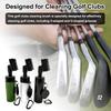 Golf Clubs Brush Cleaner Golf Nylon Cleaning Brush with Retractable Clip & Press Sprays Bottle for