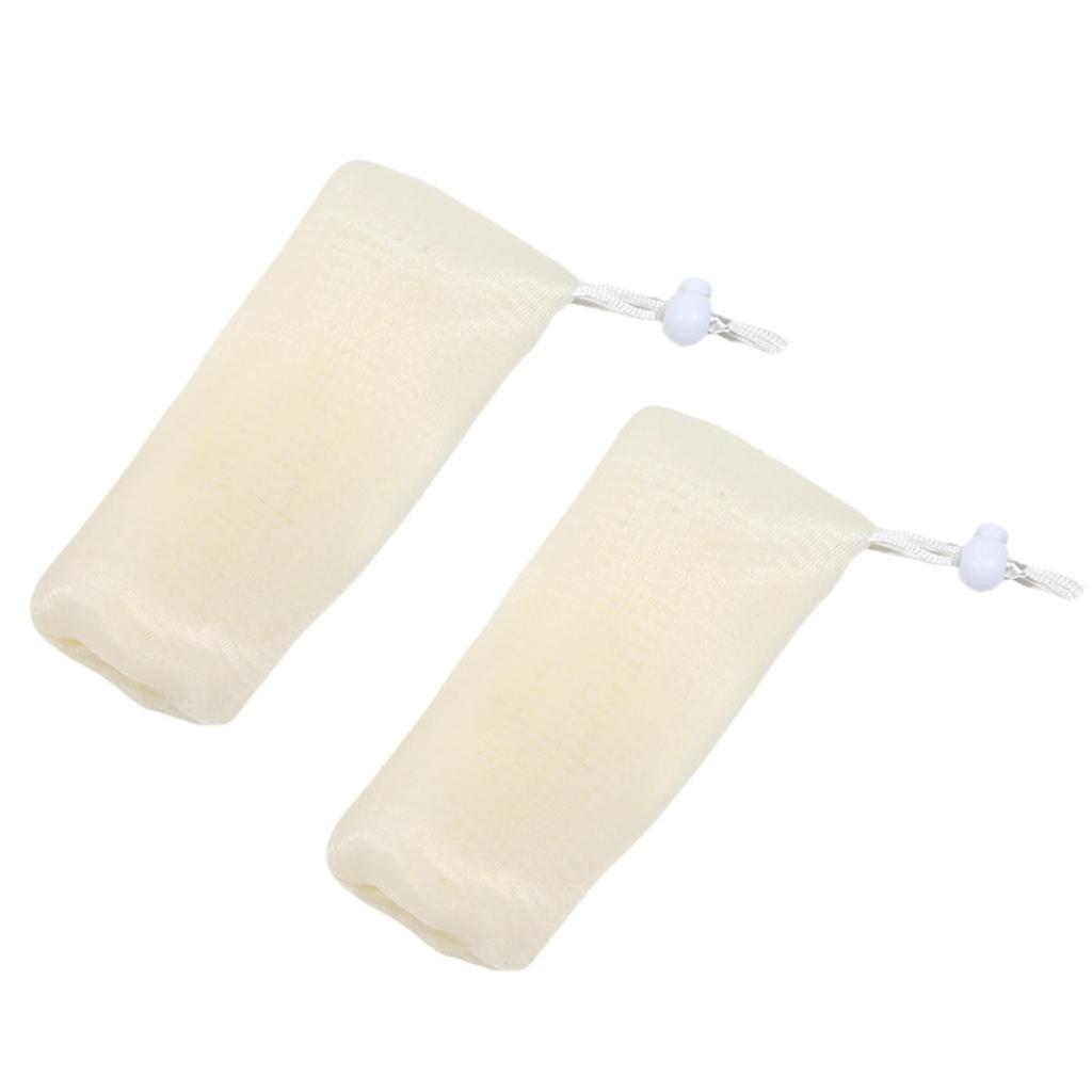 Exfoliating Nylon Mesh Soap Pouch Bubble Foam Net Soap Bag for Shower Soap Sack Holder Pocket Body Facial Cleaning Tool