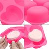 Silicone Mold 4-cavity Silicone Soap Mold, Round Oval Heart-shaped Square Handmade Soap Making, Portable DIY Process, Convenient