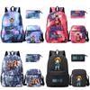3 шт./компл. аниме цельный противоугонный рюкзак с моющейся сумкой через плечо пенал для девочек мальчиков подростков детей студентов рюкзак для отдыха Mochila
