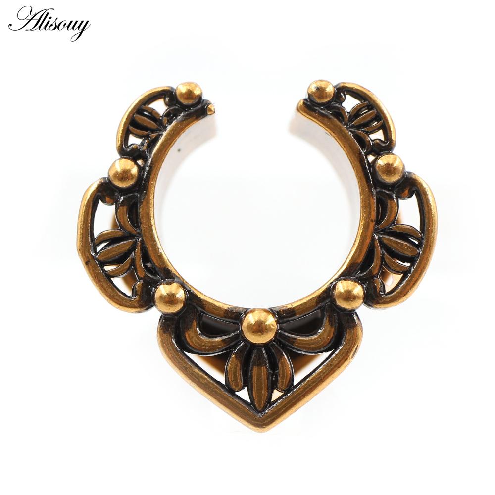 Alisouy 1PC Медь Навозный Жук Цветок Крыло Летучей Мыши Седло Ушные Туннели Затычки Расширитель Растяжитель Измерители Серьги Пирсинг Украшения Для Тела