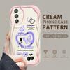 Cute Cartoon Pattern Cream Texture Casing Wavy Edge Soft Silicone Cover Phone Case for Samsung