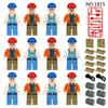 1815  City Series of Construction Project Human Model Small Particle Assembling Building Block Toys