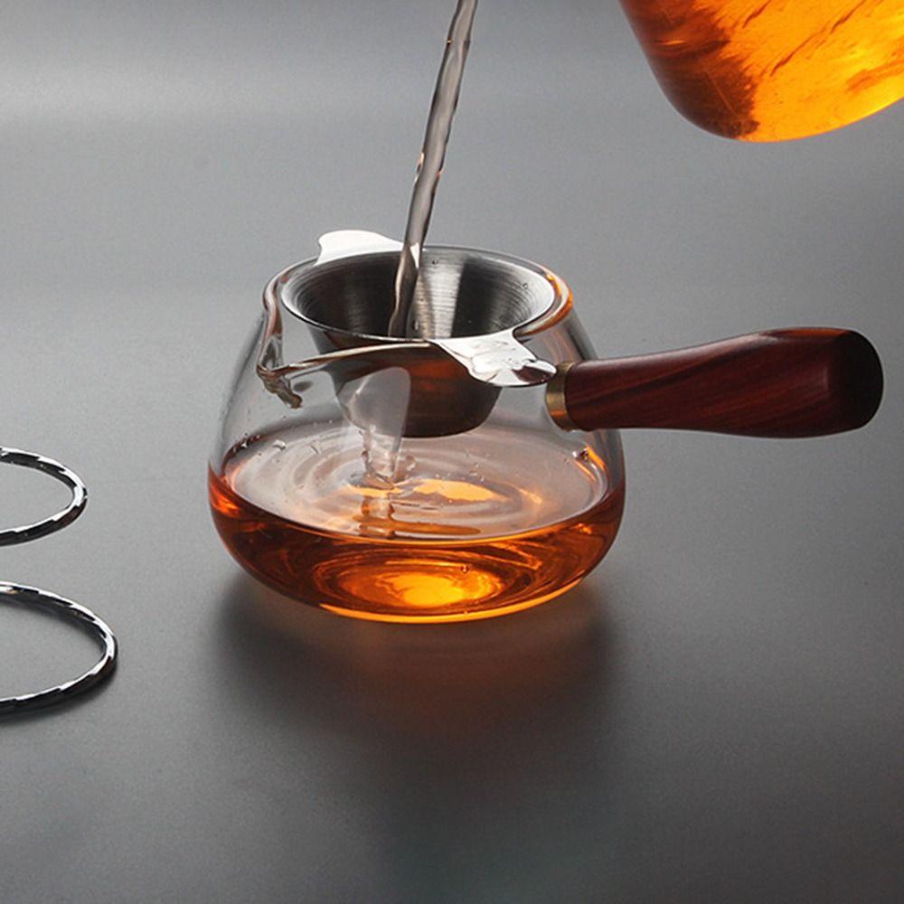 Transparent Glass Sharing Tea Cup Chinese Style Loose Leaf Tea Maker Milk Clear Tea Kettle  Office