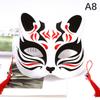 Anime Foxes Mask Japanese Cosplay Rave Hand-Painted Anime Demon Slayer Half Face