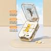 Moisture-proof Quartering Pill Cutter Dust-proof Dual Pill Crusher  for Home&Travel