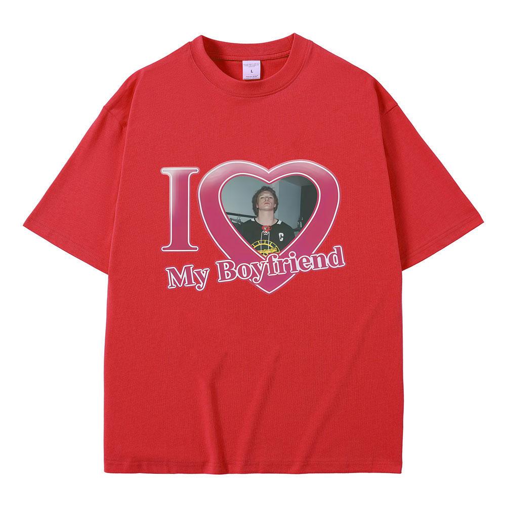 Heated Rivalry T Shirt I Love My Boyfriend Ilya Rozanov Graphic Tshirt Men Women Clothing Fashion T Shirts Male Vintage Tshirt