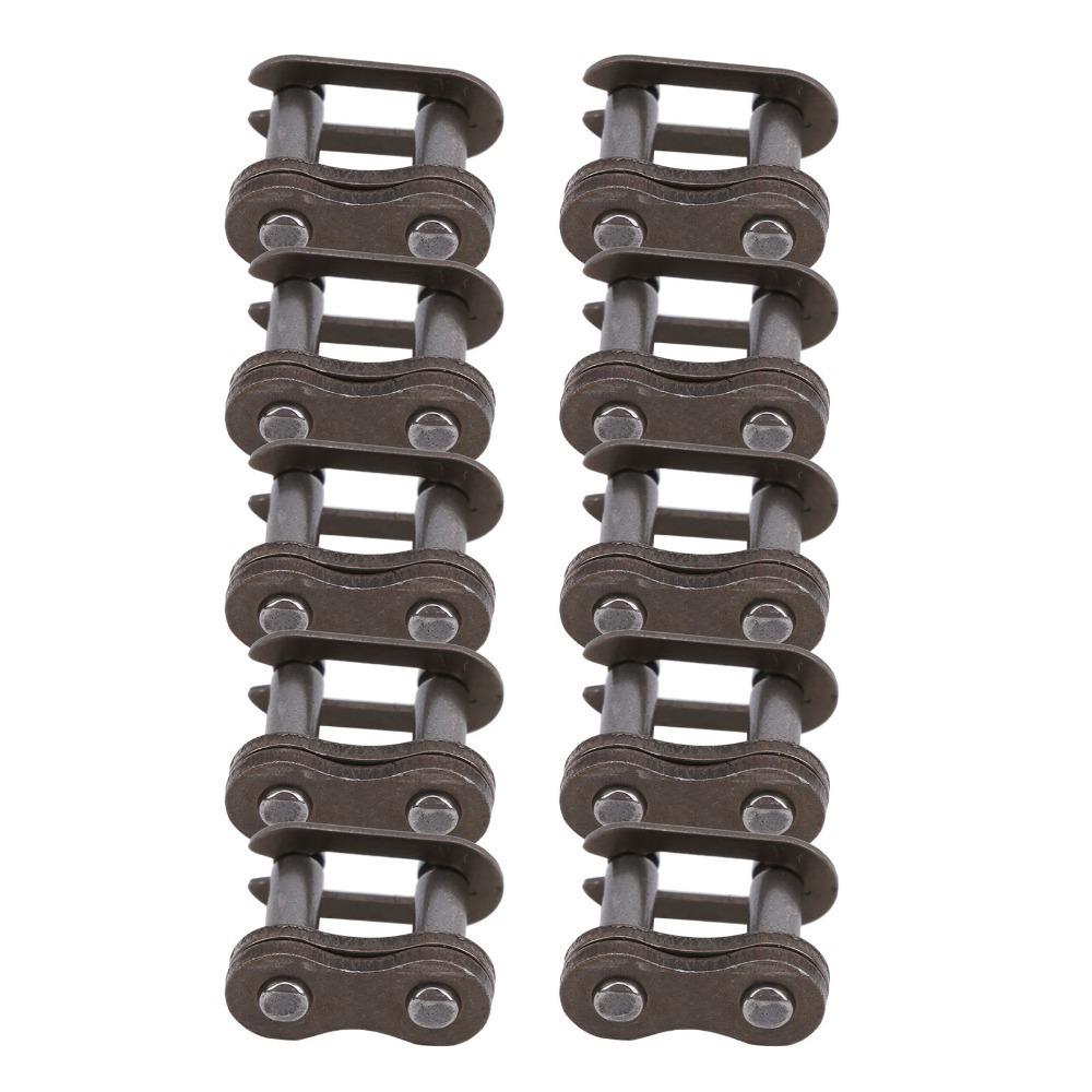 10Pcs Iron Chain Connecting Link Easy Installation Roller Chain Connecting Links Replacement Repair