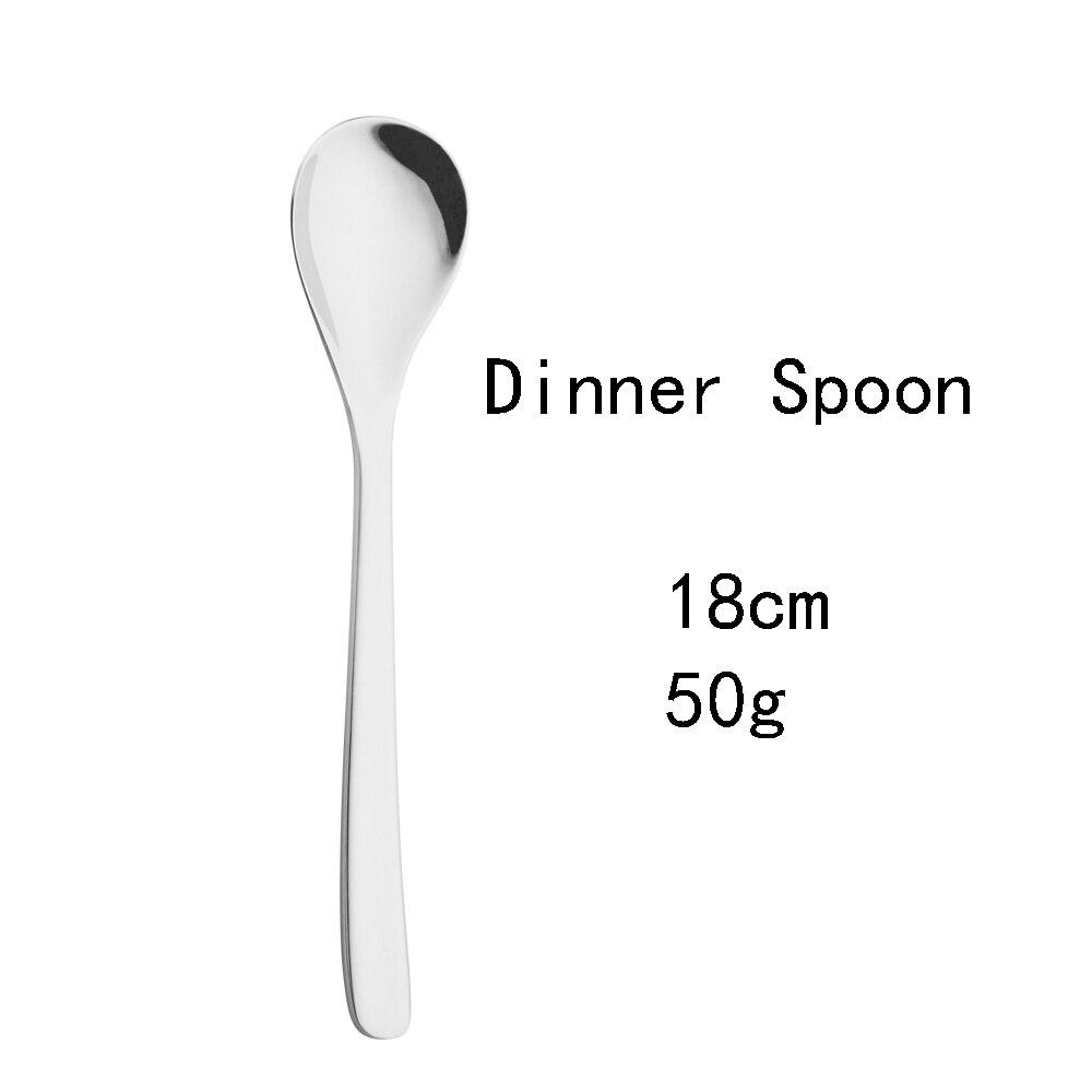 6 шт., серебро 18/10, тип столовой посуды, гладкая нержавеющая сталь, набор обеденных ложек, дорожные столовые приборы, посуда, кухонная вечеринка, дом