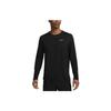 Miler Solid Color Logo Crew Neck Long Sleeve Sport Shirt Men Tops Black FB7070-010