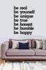 Black Be Real Be Yourself Written Wooden Table Wall Writing Multiple Home Decoration