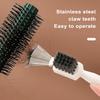 Очиститель расчески для волос из нержавеющей стали, удобная ручка, устойчивый к ржавчине, экологически чистый, гладкий инструмент для чистки расчески