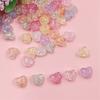 20PCS 9.8*11mm Heart Shape Loose Beads Crack Beads Handing Craft For DIY Jewelry Making Charms Handmade