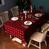 Christmas Decoration Red &Black Plaid Tablecloth Dining Table Cover For Party Halloween Dinning Table Cloth Hotel Xmas Decor