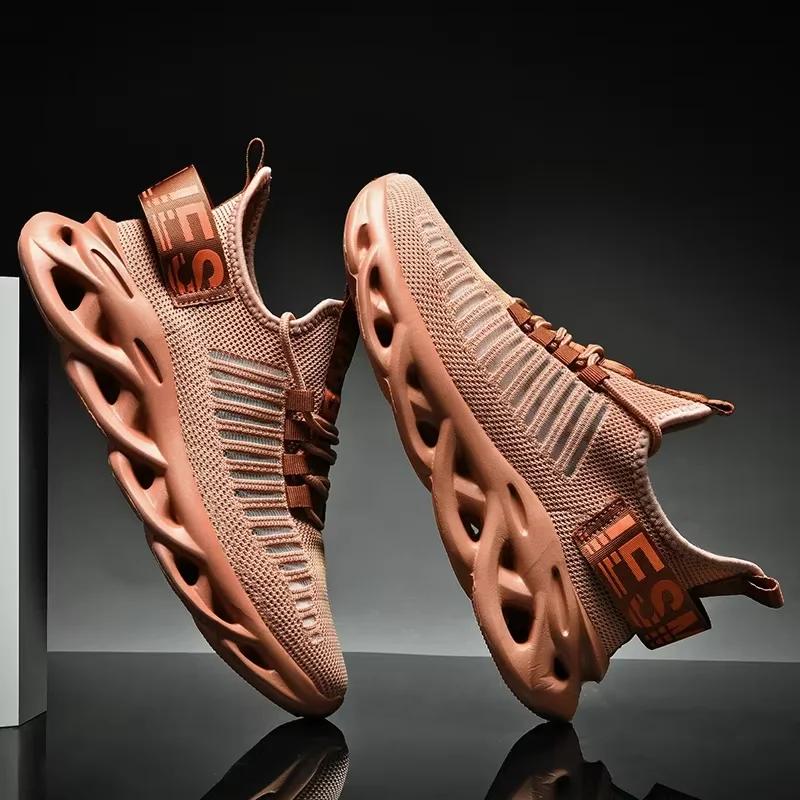 Летние сетчатые мужские кроссовки для бега Легкие кроссовки Мужские модные повседневные кроссовки для ходьбы Мягкая подошва Повседневная амортизация Кроссовки для бега
