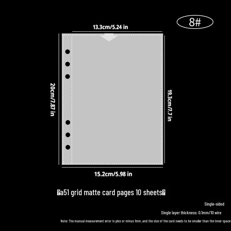 Компактный нескользящий прозрачный альбом для карточек формата А5 с 3-дюймовыми четырехлистными страницами для хранения небольших карточек