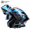 Крутой Шлем для Мотоцикла Bluetooth Камера с Откидной Передней Частью и Двойным Визором