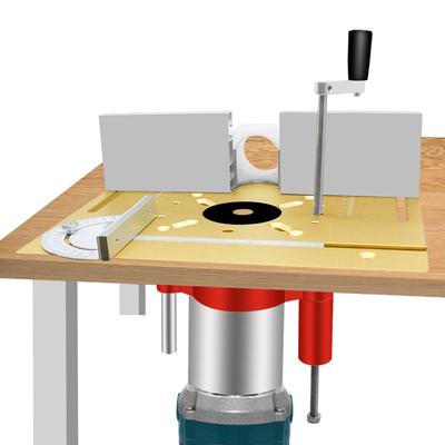 Набор из 2 вставных пластин фрезерного стола из алюминиевого сплава, откидная доска для фрезерования древесины с подъемным основанием 47 мм