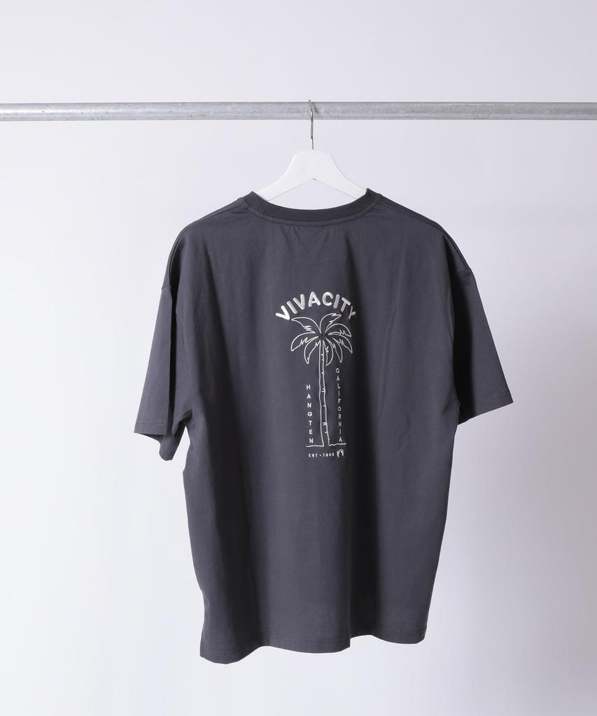 [Hanten] Футболка с вышивкой, Угольный, Размер M, 23SS-HT020