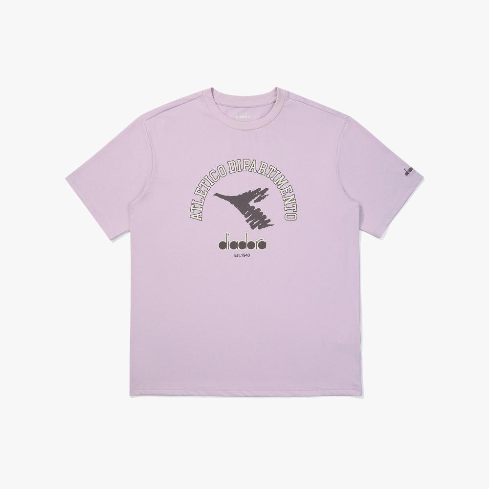 diadora Archive Arch Logo Short Sleeve T-Shirt Violet
