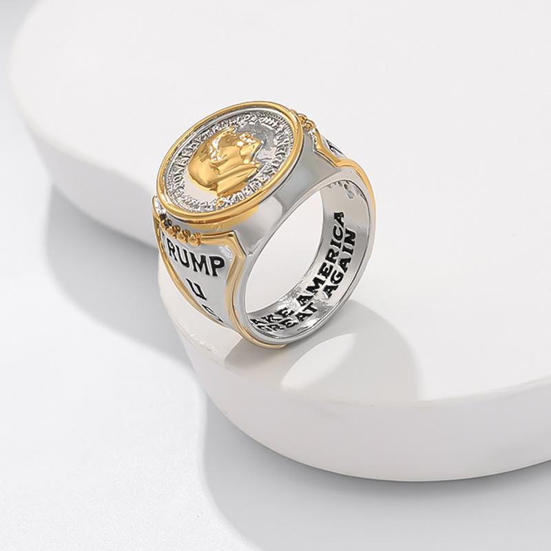  Geometric Zinc Alloy Rings Trendy Men's Fashion Rings, Electroplated, European American Style, Hip-Hop Accessories