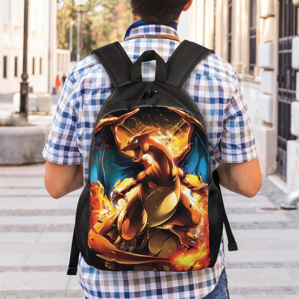Рюкзаки Pokemon charizard Daypack mochila Школьный Ретро Моющийся Rucksack