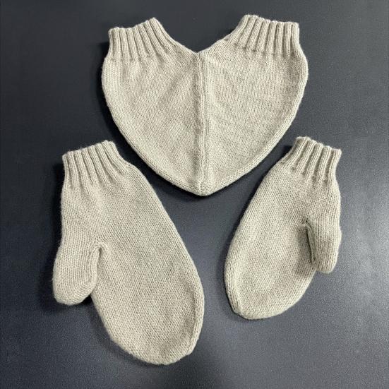 3 шт. Варежки для пары, держащейся за руки, в форме сердца, общая перчатка, перчатки для двоих, романтические вязаные перчатки без пальцев, забавные подарки для пар