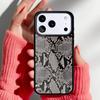 Чехол для телефона с текстурой змеи для iPhone 17 Air 16e 15 14 13 Pro Max Задняя крышка для 12 11 Pro Coque