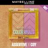 Maybelline Палетка пигментированных теней для век New York Color Rivals 3 г Стойкая Водостойкая Матовая Мерцающая Напористая X Застенчивая