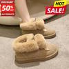 2024 Новые зимние брендовые женские меховые короткие сапоги, плюшевые толстые теплые тапочки на плоской подошве, обувь на толстой подошве, женские замшевые сапоги Botas Mujer
