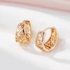 Kinel Vintage Hollow Dangle Earrings For Women Gold Color Glossy Jewelry