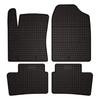 Резиновые коврики для автомобиля для: Hyundai i10 II хэтчбек (2013-2019) - черные, облегающие